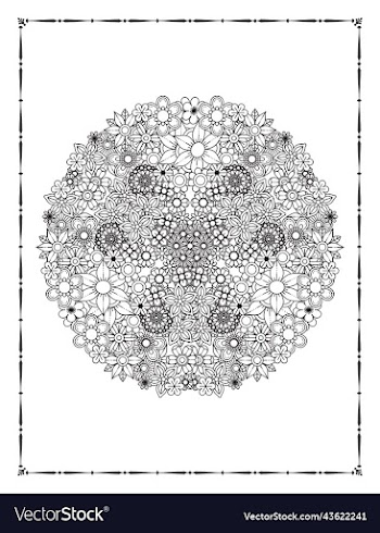 floral coloring book page kdp