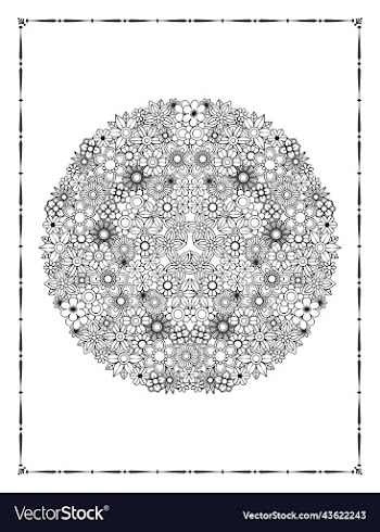 floral coloring book page kdp