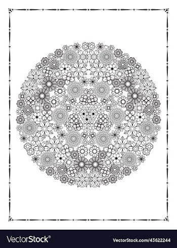 floral coloring book page kdp