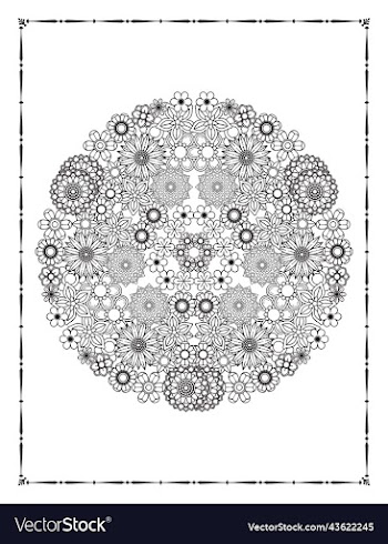 floral coloring book page kdp