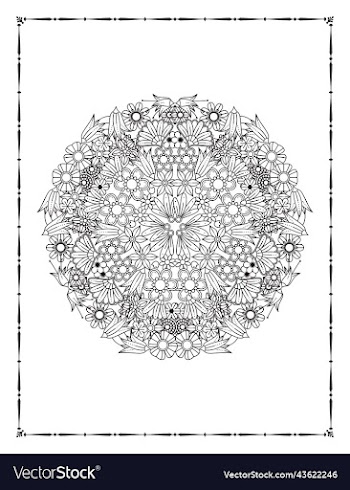 floral coloring book page kdp