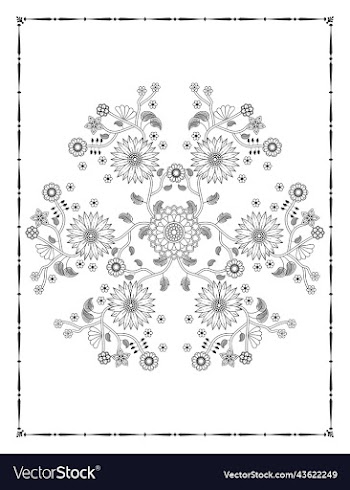 floral coloring book page kdp