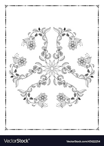 floral coloring book page kdp