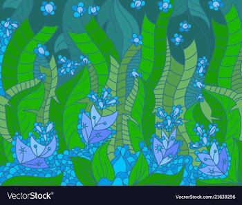 Floral colors artistically scene vector image