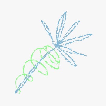 Floral crayon sticker, abstract hand | Free PSD - rawpixel