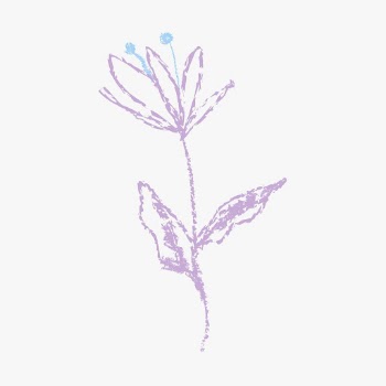 Floral crayon sticker, abstract hand | Free Vector - rawpixel