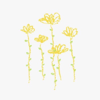 Floral crayon sticker, abstract hand | Free Vector - rawpixel