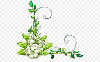 floral creepers png download - 600*548 - Free Transparent Golden ...