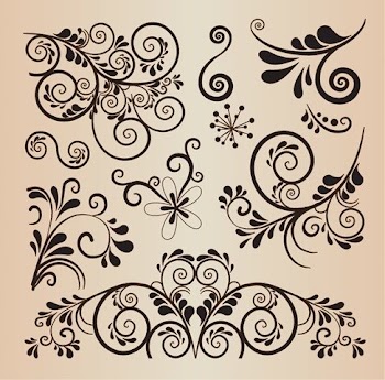 Floral Decorative Design Vector Elements