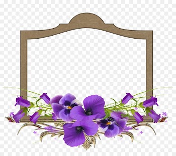 Floral design African violets Flower Picture Frames - flower borders frames 