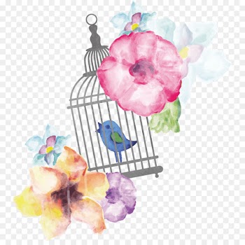 Floral design Bird Portable Network Graphics Image - bird on flower 