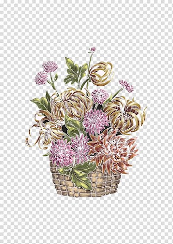 Floral design Chrysanthemum Computer file, Color chrysanthemum transparent background PNG clipart