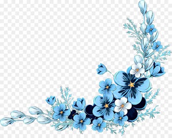 Floral Design, Cut Flowers, Flower, Blue PNG