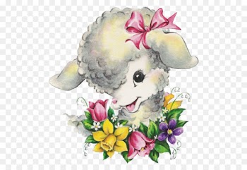 Floral design Easter Holiday Greeting & Note Cards Sheep - Easter 