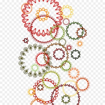 Floral design Euclidean vector - Colorful circle pattern background - vector material 