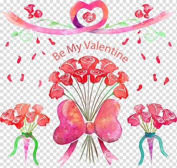 Floral design Flower bouquet Watercolor painting Rose, Watercolor hand painted rose bouquet transparent background PNG clipart