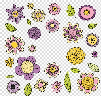 Floral design Flower Drawing , Vintage Hand-painted flowers transparent background PNG clipart