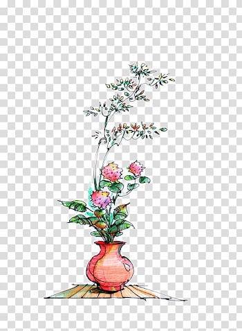 Floral design Flower Euclidean Illustration, Hand-painted floral decoration transparent background PNG clipart