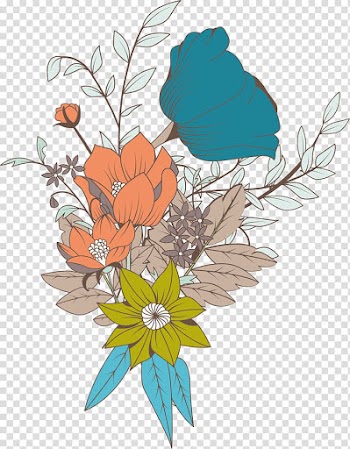 Floral design Flower Euclidean , illustration of green flowers transparent background PNG clipart