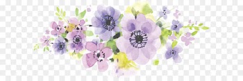 Floral design Flower Floristry Business card Purple - Hand painted watercolor purple romantic flowers 