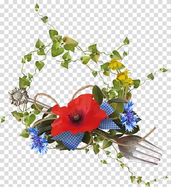Floral design Flower , Flowers and fork transparent background PNG clipart