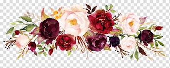 Floral design Flower Marsala wine , chart of sun flower without buckle, white, red, and purple flowers illustration transparent background PNG clipart
