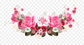 Floral design Flower Page header Clip art - beautifully  painted rose wreath borde 