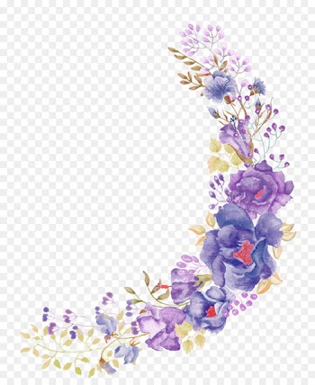 Floral design Flower Purple Wreath - Beautiful purple painted flowers 
