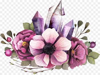 Floral design Flower Watercolor painting Clip art - Purple flower clusters and irregular graphs 