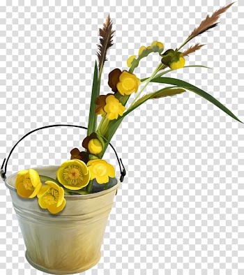 Floral design Flower Watercolor painting, Watercolor bucket of flowers transparent background PNG clipart
