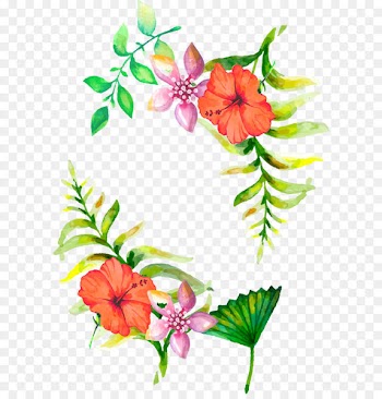 Floral design Flower Wedding Aesthetics - Watercolor flowers border 