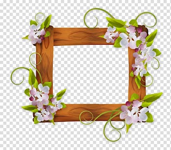 Floral design Frames , wood transparent background PNG clipart