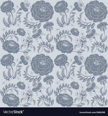 Floral design grey vector image