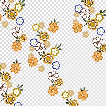 Floral design , Japanese yellow flower pattern transparent background PNG clipart