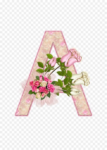 Floral design Letter Flower Decoupage Alphabet - flower 