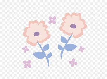 Floral design Pattern Pink M RTV Pink - aster watercolor 