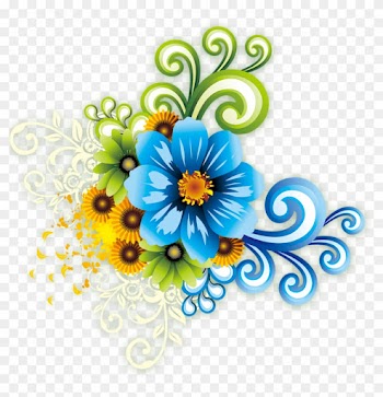Floral Design Template Flower - Floral Flower Wall Sticker 206