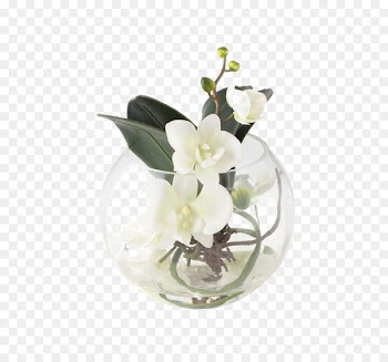 Floral design Vase Flower bouquet Glass - White soft-mounted decorative glass vase 