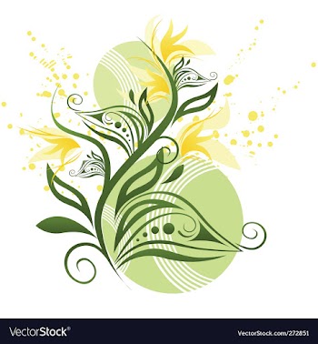 Floral design vector image