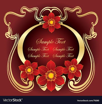 Floral design vector image