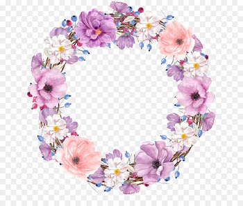 Floral design Watercolor painting Flower Clip art - Purple watercolor wreath 