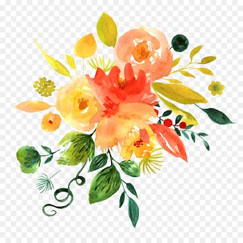Floral design Watercolor painting Flower - Hand painted watercolor flower decoration pattern 