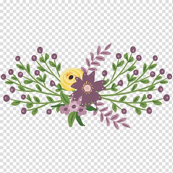 Floral design Watercolor painting Flower, Purple flowers transparent background PNG clipart