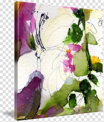 Floral design Watercolor painting Modern art, square abstract transparent background PNG clipart