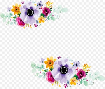 Floral design Wedding invitation Watercolour Flowers Watercolor painting - Romantic watercolor flower decoration box 