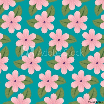 floral design with natural petals and leaves background