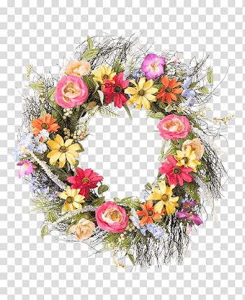 Floral design Wreath Cut flowers Flower bouquet, flower transparent background PNG clipart