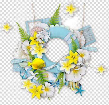 Floral design Wreath Portable Network Graphics, sea frames transparent background PNG clipart
