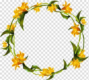 Floral design Yellow Flower Wreath, flower transparent background PNG clipart