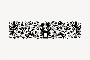 Floral divider clipart, vintage hand | Free Vector - rawpixel
